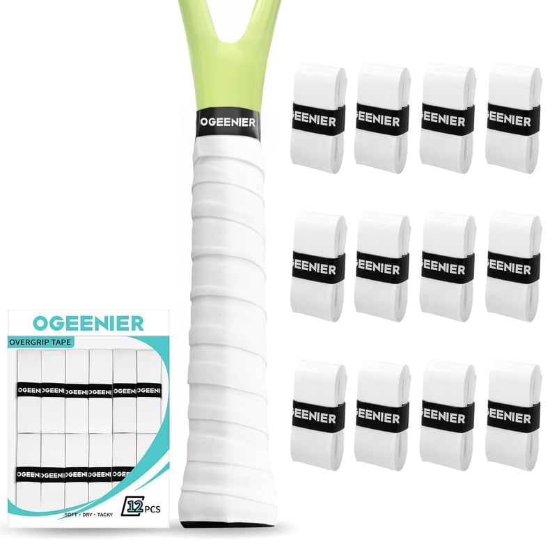 Set benzi overgrip pentru racheta de tenis Ogeenier, antiderapante și rezistente la transpirație, pachet de 3/6/12 bucăți
