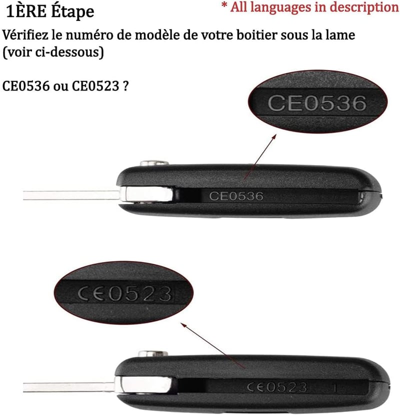 OGGIPRO 2 gombos autókulcs ház Peugeot 207 307 308 407 408 3008 5008 Citroen C2 C3 C4 C5 C6 C8