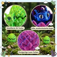 Colecție de 4 ouă de dragon OhebEsx, ouă de dragon surpriză cu dragoni în miniatură 3