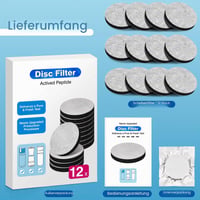 OHFAMO 12 bucăți MicroDisc Filtru de apă compatibil cu sticlele Brita Fill&Go, discuri de filtrare ambalate individual, împotriva clorului și microparticulelor 2