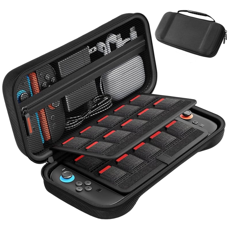 OHIYO Nintendo Switch 2 hordtáska 20 kártyahellyel - fekete