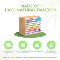 Organizator de birou din bambus Ohuhu cu 18 compartimente - capacitate 126 de locuri 4