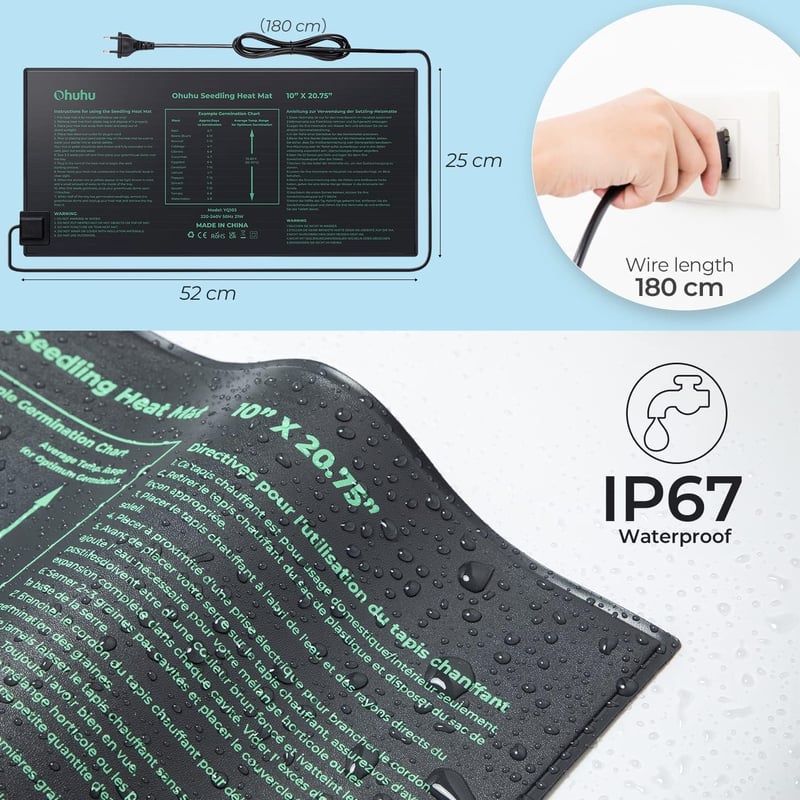 Ohuhu Fűtőpad - Elektromos Melegítő Szőnyeg Otthonhoz