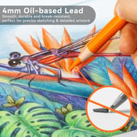 Set creioane colorate Ohuhu seria Halawa, 72 de piese, mină moale pe bază de ulei de 4 mm, creioane profesionale pentru artiști și adulți 5