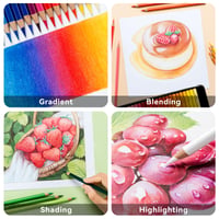 Set creioane colorate Ohuhu seria Halawa, 72 de piese, mină moale pe bază de ulei de 4 mm, creioane profesionale pentru artiști și adulți 8
