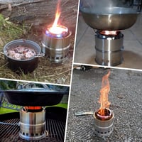 Ohuhu Hobo Kemping Kályha Rozsdamentes Acél Hordtáskával Piknikhez Túrázáshoz 7