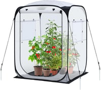 Ohuhu Pop-Up Fóliasátor 125x125x170cm Hordozható Kerti Növényvédő Sátor Levehető Alappal 1