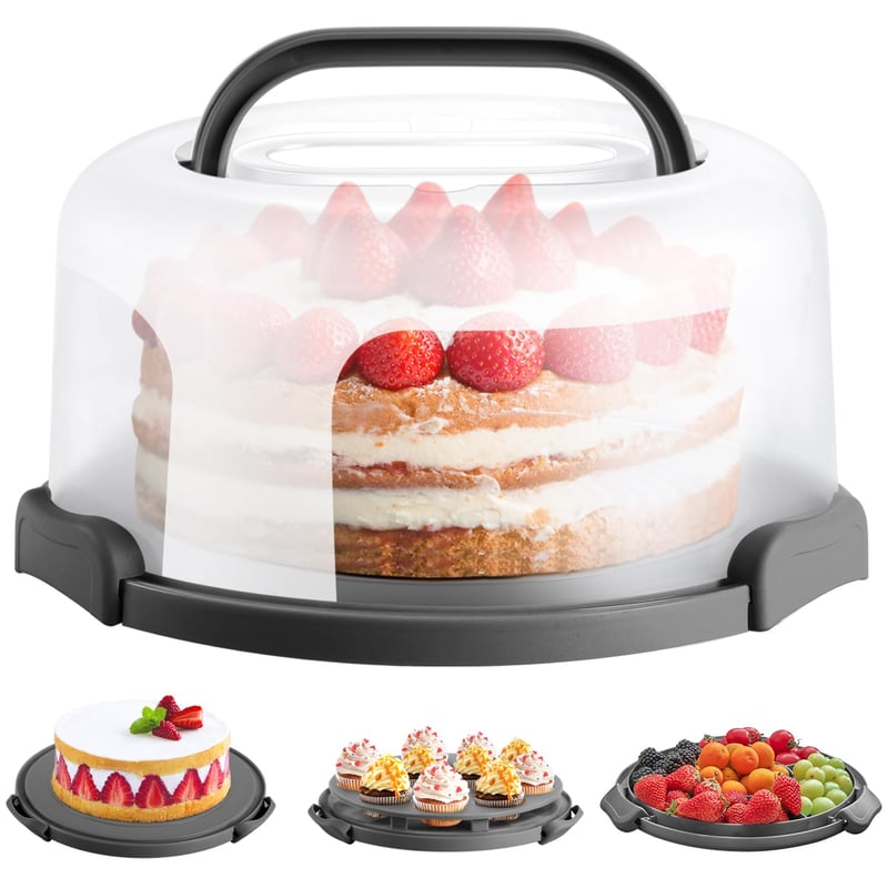 Ohuhu posuda za tortu, višenamjenska kutija za torte 3 u 1 za torte od 10 inča