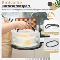 Ohuhu posuda za tortu, višenamjenska kutija za torte 3 u 1 za torte od 10 inča 2