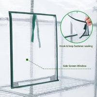 Ohuhu Üvegház Fólia 3 Szintes 12 Polcos Téli Növénylház PE Takarással 145x145x195cm 4