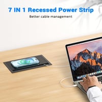 Ohuo 3 az 1-ben visszahúzható elosztó USB-C PD 20W és vezeték nélküli töltéssel 5