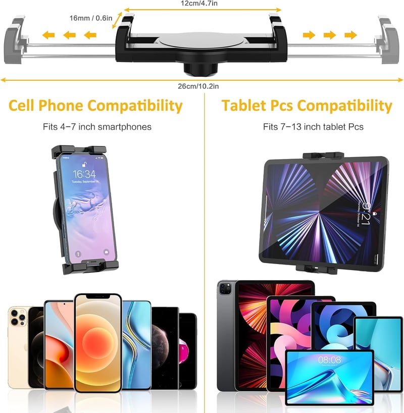 Oilcan Erős Szívókorongos Autós Tablet Tartó Szélvédőhöz iPad Galaxy Fire 4-12.9"