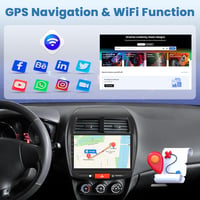 OiLiehu Android 13 4+64G 10,1" dupla DIN autórádió CarPlay Bluetooth GPS WiFi kormányvezérléssel Mitsubishi ASX 1 Peugeot 4008 Citroen C4 to 4