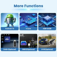 OiLiehu Android 13 4+64G 10,1" dupla DIN autórádió CarPlay Bluetooth GPS WiFi kormányvezérléssel Mitsubishi ASX 1 Peugeot 4008 Citroen C4 to 7