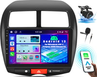 OiLiehu Android 13 4+64G 10,1" auto radio s dvostrukim DIN-om, CarPlay, Bluetooth, GPS, WiFi i upravljanjem na upravljaču za Mitsubishi ASX, Peugeot 4008, Citroen C4 2