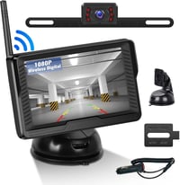 OiLiehu Vezeték nélküli AHD Tolatókamera szett 1080P - 4,3" monitor, IP68 vízálló, éjszakai látás 1