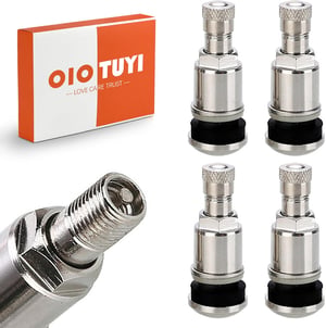 OioTuyi univerzalni metalni ventil za auto gume 11,3 mm - srebrni - 5x4 kom
