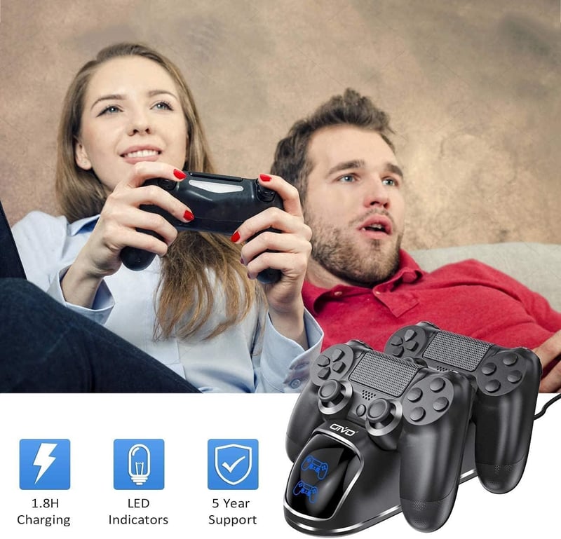 OIVO PS4 Kontroller Töltőállomás - PlayStation 4 Gyorstöltő Dokk