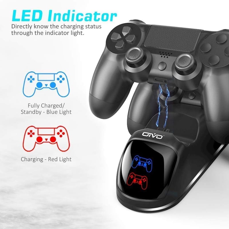 OIVO PS4 Kontroller Töltőállomás - PlayStation 4 Gyorstöltő Dokk