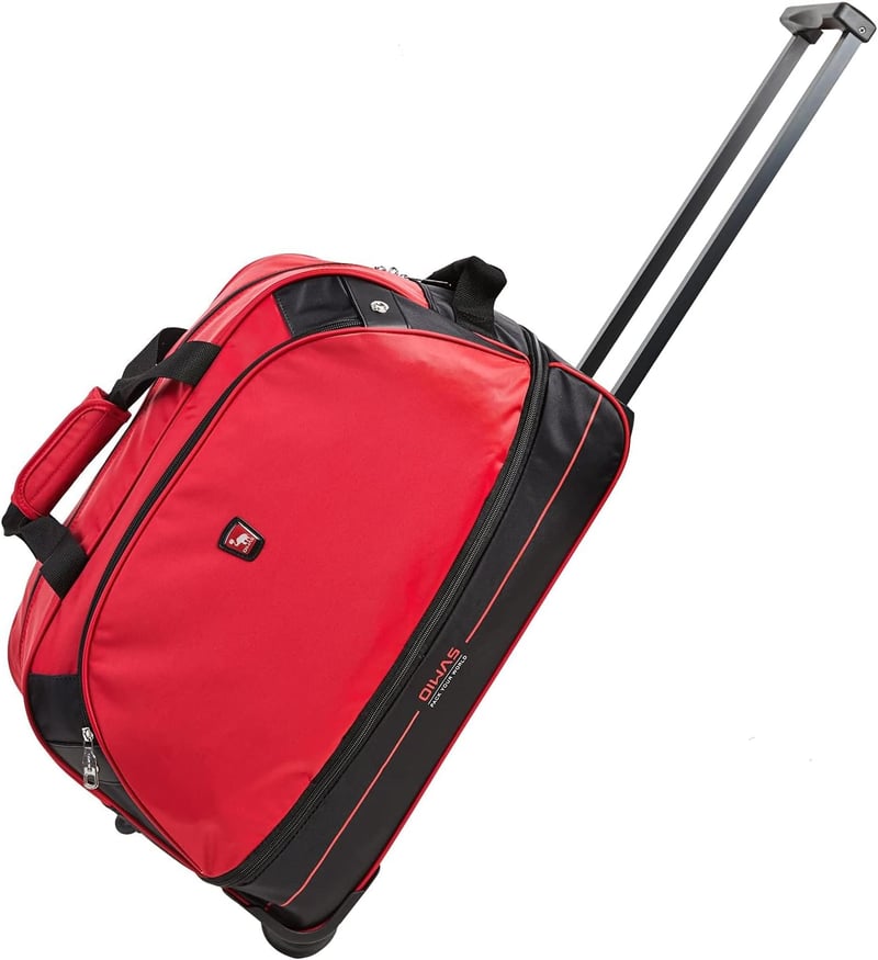 OIWAS 55L+10L Unisex Vintage Utazótáska Kerekes Bőrönd - Nagy Méretű Gurulós Táska Hétvégi Kirándulásokhoz, Repülős Utakhoz