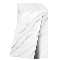 OJTOJT Mramorová nálepka na obkladačky, 10 ks, Samolepiaci obklad na kuchynskú zástenu a do kúpeľne, 60 x 30 cm, Vodoodolná, Oblačne biela 1