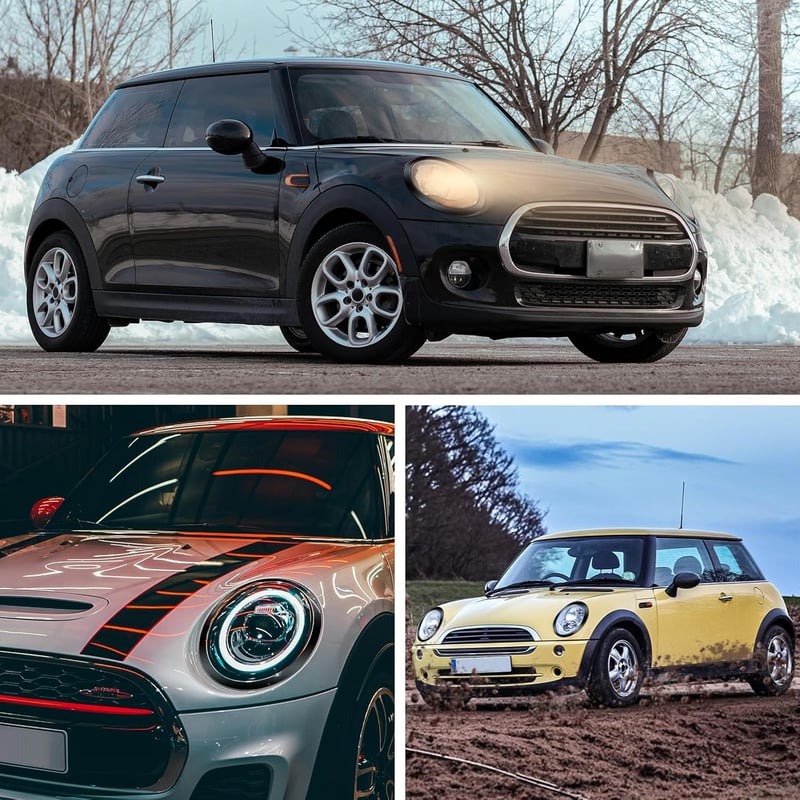 OJTOJT Mini Cooper F55 F56 F57 fényszóró díszgyűrű szett fekete 2014-2021