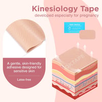 OK TAPE Kismama bőrszínű kinezio has- és medencetámogató tapasz extra széles 7.5x35 cm + 7. 4