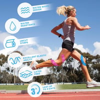 OK TAPE Pro Kinezio Tape 5cm x 5m Vízálló Rugalmas Tekercs Térdfájdalom Könyök Váll (2db Bézs) 4