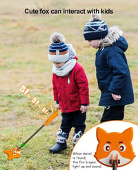 OKESAM Gyerek Fémkereső 30-38 cm, Vízálló Róka Detektor Lapáttal 2