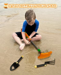 OKESAM Gyerek Fémkereső 30-38cm Állítható Hordozható Lapát Gereblyével 6