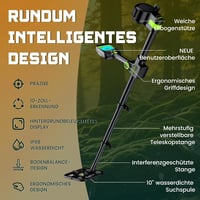 OKESAM Professzionális Fémkereső Felnőtteknek és Gyerekeknek - Vízálló Aranykereső LCD Kijelzővel, 10 Hüvelykes Tekerccsel, 2000 mAh Akkumul 2