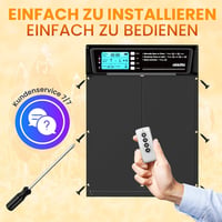 OKKÖBI Automata napelemes csirkeajtó Extra Large LCD kijelzővel, távirányítóval - fekete - 28,7x22,1 cm nyílás 8