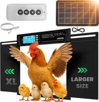 OKKÖBI Automata napelemes csirkeajtó Extra Large LCD kijelzővel, távirányítóval - fekete - 28,7x22,1 cm nyílás 1