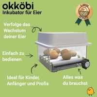Okköbi OBI-12 Automata Tojáskeltető 12 Tojáshoz - Digitális Kijelző, Hőmérséklet és Páratartalom Szabályozás, Beépített Tojásforgató 2