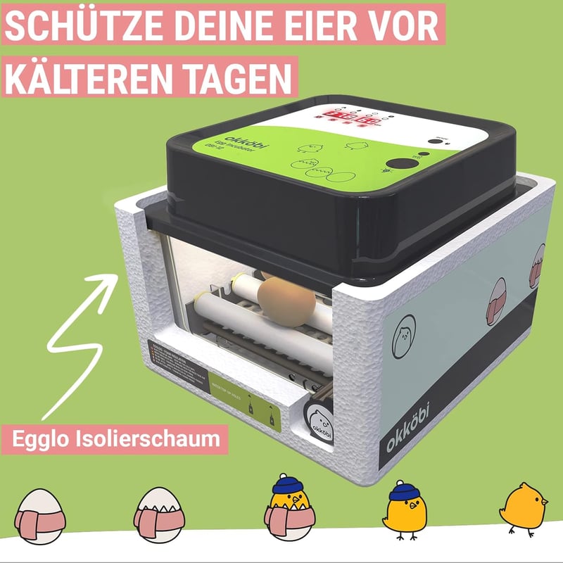 OKKÖBI OBI-12 Teljesen Automata Keltetőgép Csirkékhez és Kacsákhoz Hőmérséklet Szabályozással