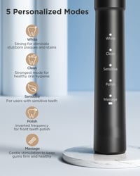 OKMIMO Sonic elektromos fogkefe felnőtteknek 4 cserélhető fogkefefejjel 6