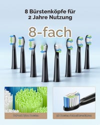 OKMIMO Sonic elektromos fogkefe felnőtteknek 4 cserélhető fogkefefejjel 4