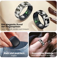 Okosgyűrű - 5ATM Vízálló Aktivitásmérő Ezüst Színben, Alvásfigyelő, Lépésszámláló, Bluetooth Kompatibilis, Távirányítható, Kamera  4