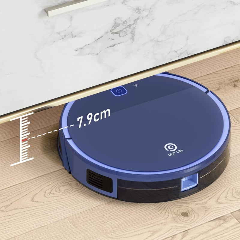 OKP K7 Robotporszívó és Felmosó - 2200Pa Szívóerő, 120 Perc Üzemidő, 300ml Víztartály, Alkalmazás/Hangvezérlés, Állatszőr Eltávolítás, Öntöl