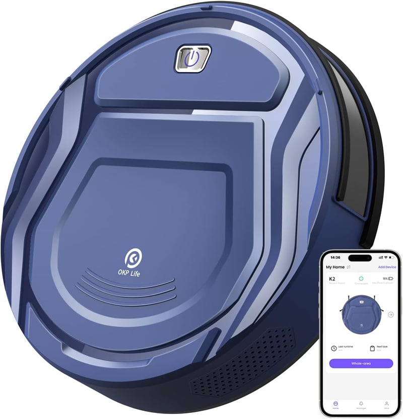 OKP Mini Robot Porszívó WiFi Kapcsolattal Intelligens Takarítógép