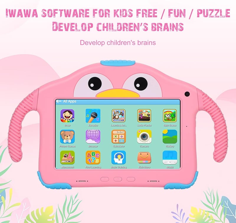 okulaku 7" Gyerek Tablet 32GB WiFi Dual Kamera Szülői Kontrol 3-14 év