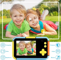 OKYUK gyerek digitális fényképezőgép 24MP, 2,4" LCD, 1080P HD, 32 GB SD - kék 3