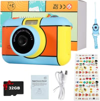 OKYUK gyerek digitális fényképezőgép 24MP, 2,4" LCD, 1080P HD, 32 GB SD - kék 7