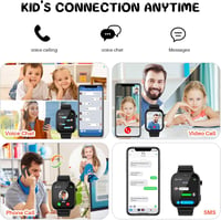 OKYUK 4G gyerek okosóra GPS-szel, videóhívás, SOS, iskolai mód - fekete 2