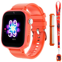 Ceas inteligent pentru copii OKYUK 4G cu telefon și GPS, apel video, moduri sport, alarmă, magazin de aplicații integrat, pentru băieți și fete, portocaliu 1