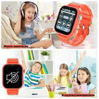 Ceas inteligent pentru copii OKYUK 4G cu telefon și GPS, apel video, moduri sport, alarmă, magazin de aplicații integrat, pentru băieți și fete, portocaliu 5