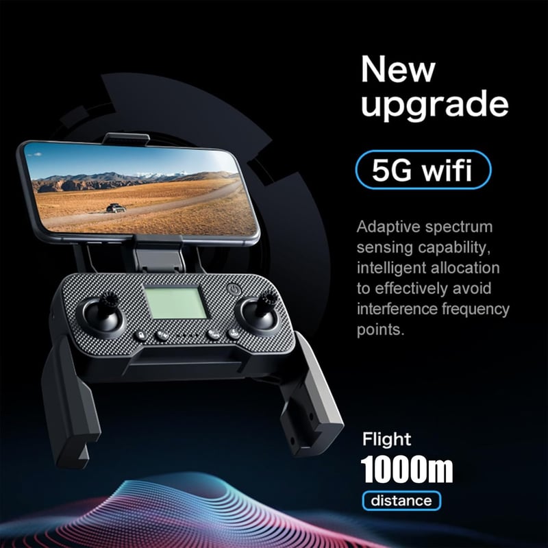 OKYUK I8 MAX GPS Drón 1080P Kamerával - Kefementes Motor, 20 Perces Repülési Idő, Kezdőknek, Követő Mód, Optikai Áramlás Érzékelő