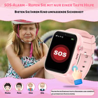 Inteligentné hodinky pre deti OKYUK so 4G GPS sledovaním, obojsmerným hovorom, SOS, rôznymi štýlmi ciferníka, pre dievčatá a chlapcov vo veku 6-12 rokov, ružové 4