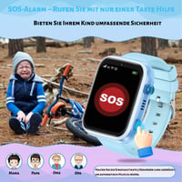 Inteligentné hodinky pre deti OKYUK so 4G GPS lokátorom, obojsmerným hovorom, SOS, rôznymi štýlmi ciferníka, pre chlapcov a dievčatá vo veku 6-12 rokov, modré 4