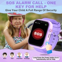 Detské inteligentné hodinky OKYUK T45 4G s GPS - fialové 5